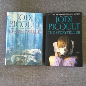 Jodi Picoult Hardcover Books 'The Storyteller' & 'Lone Wolf'